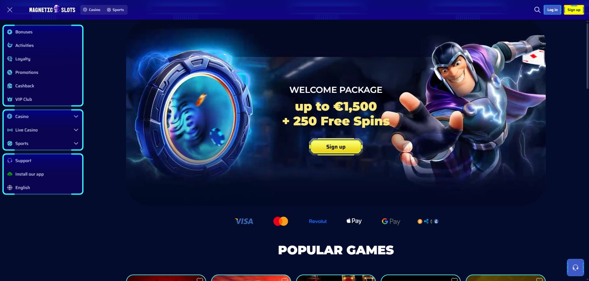 Magnetic Slots homepage